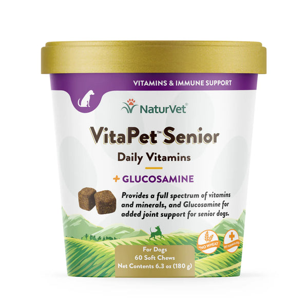 NaturVet VitaPet™ Senior Daily Vitamins plus Glucosamine Soft Chews