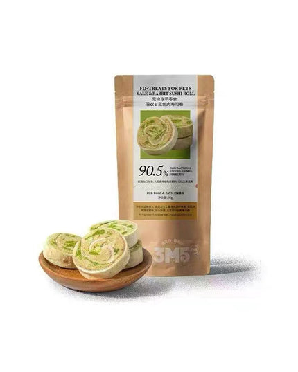 3M5PET Freeze-Dried Kale & Rabbit Sushi Roll for Pets - 50g