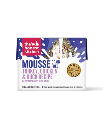 The Honest Kitchen Grain Free Turkey, Chicken & Duck Mousse in Goat's Milk Cat Wet Food - 2.8oz/79.4g