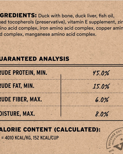 Vital Essentials Freeze-Dried Raw Duck Entrée Dog Food - Soft Nibs - 14oz