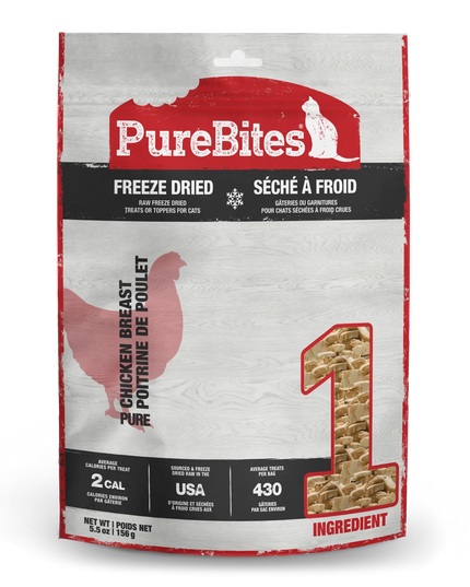 PureBites Freeze Dried Chicken Breast Cat Treats - 3 Sizes