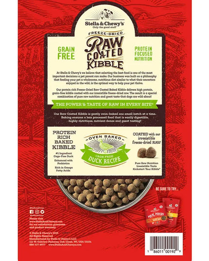 Stella & Chewy's Cage-Free Duck Raw Coated Kibble for Dog - 22lb