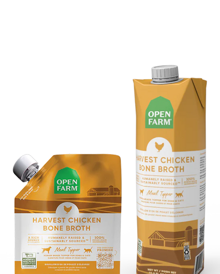 Open Farm Harvest Chicken Bone Broth Meal Topper - 2 Sizes