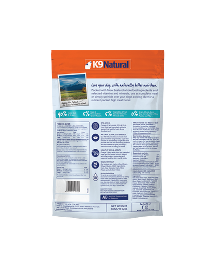 K9 Natural Hoki & Beef Feast Freeze-Dried Dog Food - 4 Sizes