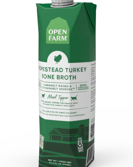 Open Farm Homestead Turkey Bone Broth Meal Topper - 2 Sizes