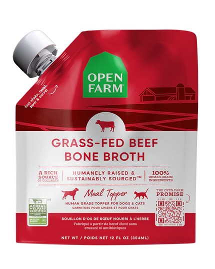 Open Farm Grass-Fed Beef Bone Broth Meal Topper - 2 Sizes