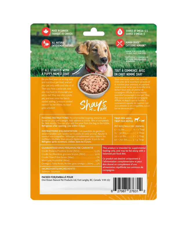 Shay's Way Salmon Meal Topper for Pets - 2 Flavour