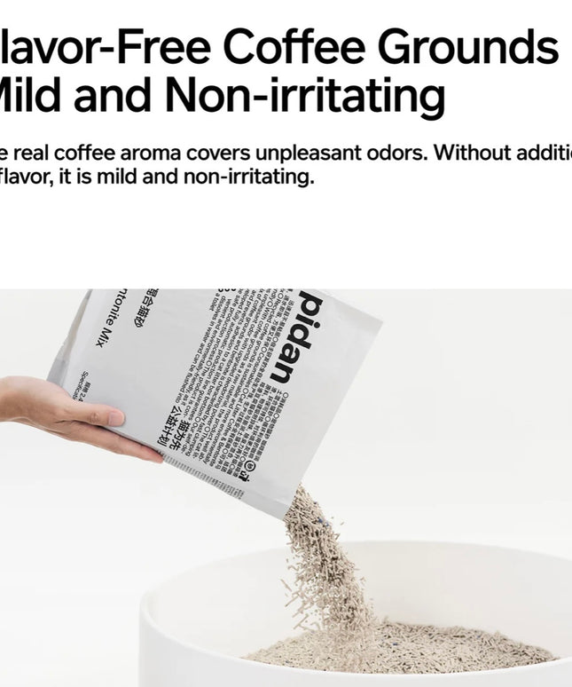 Pidan Tofu Cat Litter with Recycled Coffee Grounds & Bentonite Clay
