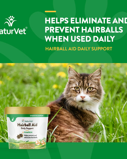NaturVet Hairball Aid with Pumpkin - 2 Size