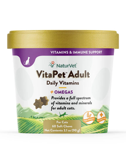 NautrVet Vitapet™ Adult Daily Vitamins Cat Soft Chews - 60ct