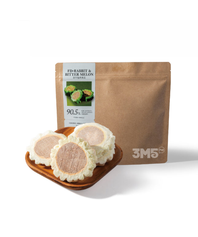 3M5PET Freeze-Dried Rabbit & Bitter Melon Treats for Dogs - 50g