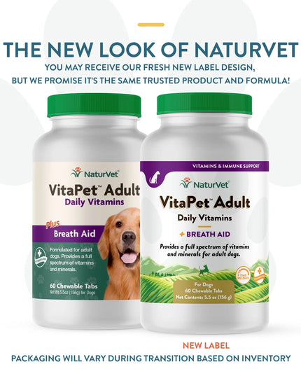 NaturVet VitaPet™ Adult Daily Vitamins Chewable Tablets - 3 Size