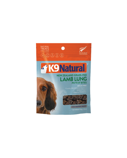 K9 Natural Lamb Lung Protein Bites Dog Treats - 50g