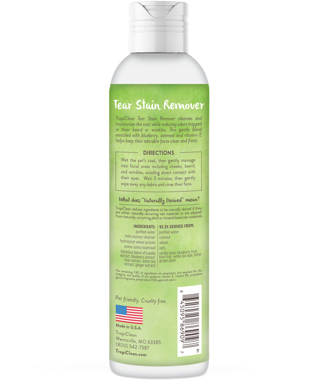 TropiClean Warm Vanilla Tear Stain Remover For Pets - 236ml