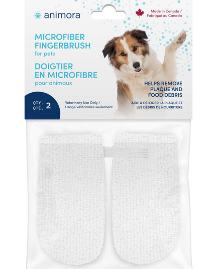 Animora Microfiber Fingerbrush for Pets - 2pk