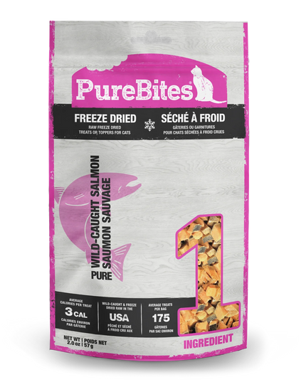 PureBites Freeze Dried Cat Treats-Salmon - 3 Sizes