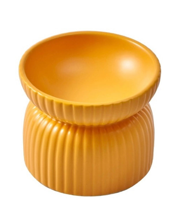 High Circular  Stripe Cat Bowl