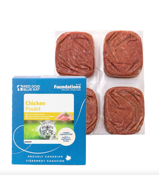 RED DOG BLUE KAT Chicken Recipe for Cats (4 x 1/4 lb tray)