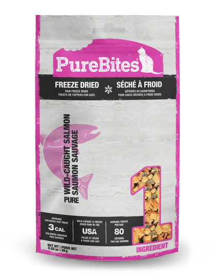 PureBites Freeze Dried Cat Treats-Salmon - 3 Sizes