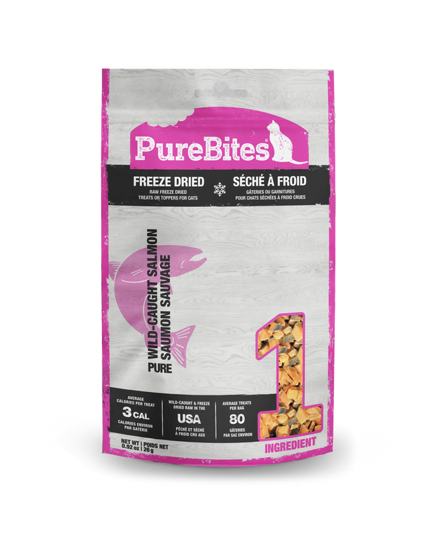 PureBites Freeze Dried Cat Treats-Salmon - 3 Sizes