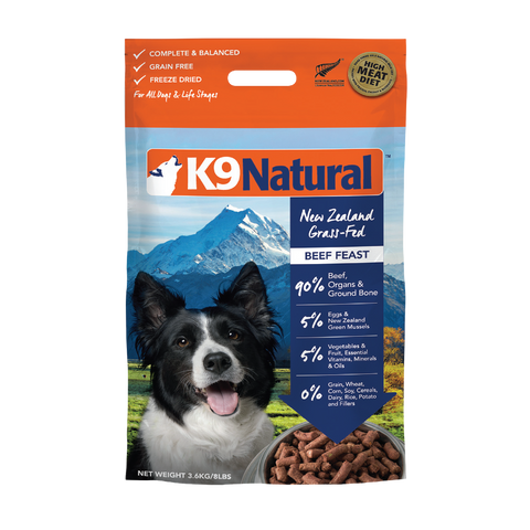 K9 Natural Beef Feast Freeze-Dried Dog Food 3.6kg