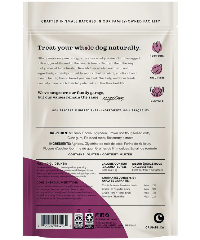 Crumps' Naturals Semi Moist Lamb Mini Trainers Dog Treats - 2 Sizes