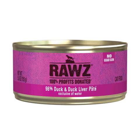 RAWZ Natural 96% Duck & Duck Liver Pate Cat Food