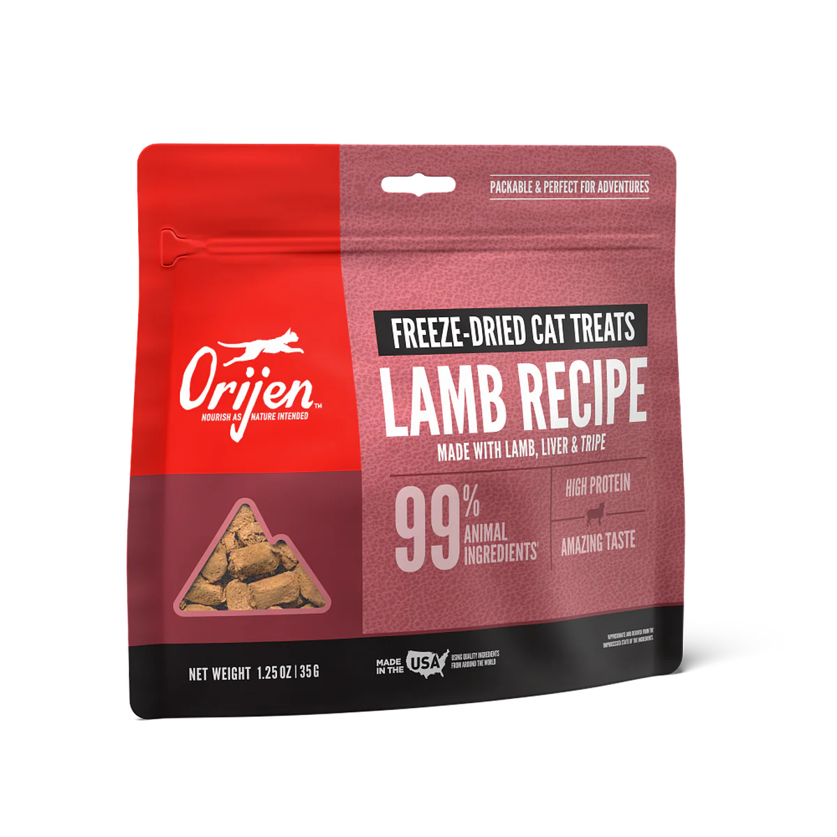 Orijen Grass-Fed Lamb Freeze-Dried Cat Treats 35g