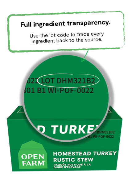 Open Farm Homestead Turkey Rustic Stew Wet Dog Food - 354g/12.5oz