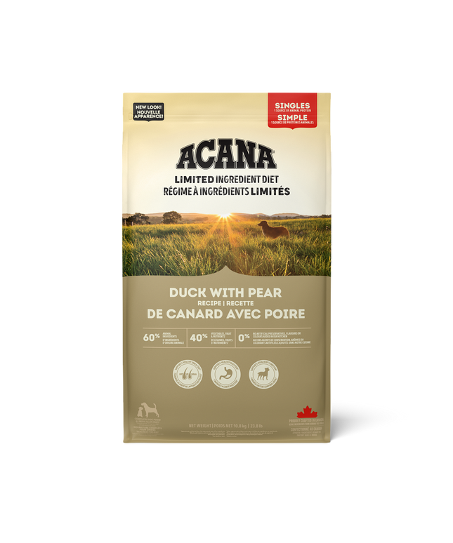 ACANA Singles, Duck & Pear Recipe for Dog - 3 Sizes