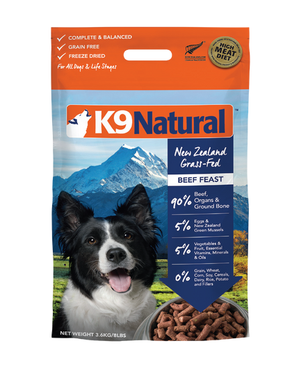 K9 Natural Beef Feast Freeze-Dried Dog Food - 4 Sizes