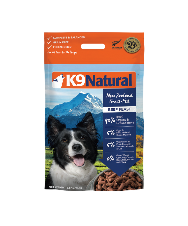 K9 Natural Beef Feast Freeze-Dried Dog Food - 4 Sizes
