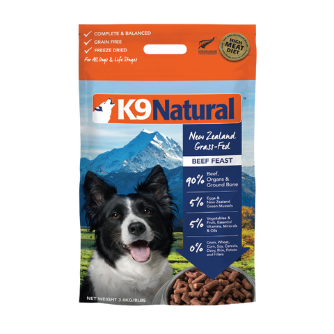 K9 Natural Beef Feast Freeze-Dried Dog Food