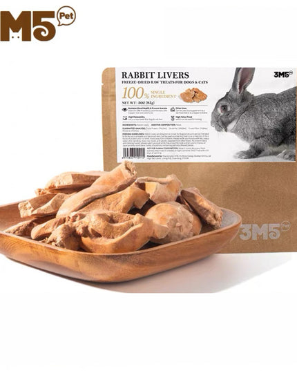 3M5PET Freeze-Dried Rabbit Livers for Pets - 85g