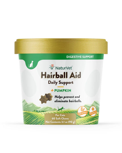 NaturVet Hairball Aid with Pumpkin - 2 Size