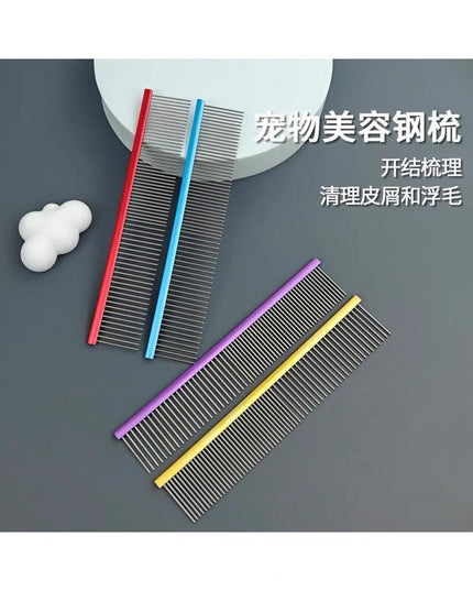 Pet Grooming Steel Comb - Blue