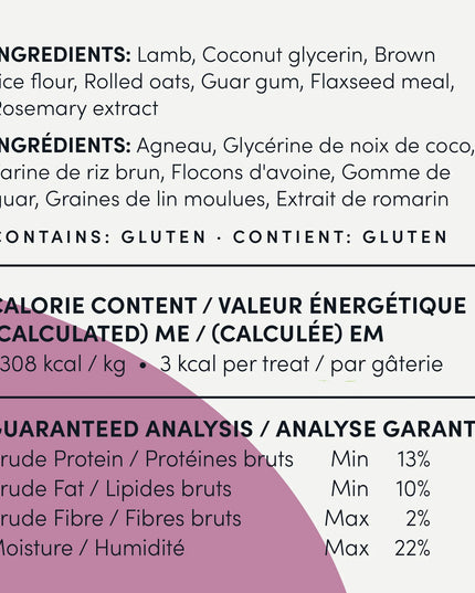 Crumps' Naturals Semi Moist Lamb Mini Trainers Dog Treats - 2 Sizes