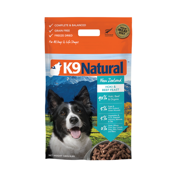 K9 Natural Hoki & Beef Feast Freeze-Dried Dog Food