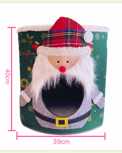 Christmas Cozy Felt Pet Tower