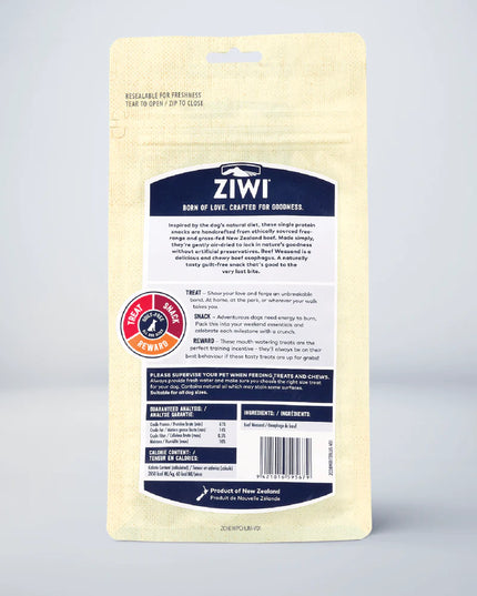ZIWI® Peak Beef Weasand Dog Chews - 72g/2.5oz