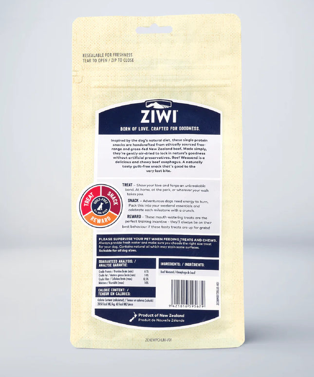 ZIWI® Peak Beef Weasand Dog Chews - 72g/2.5oz