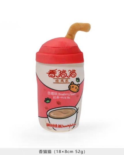 Q-monster Plush Bubble Tea Cat Toys