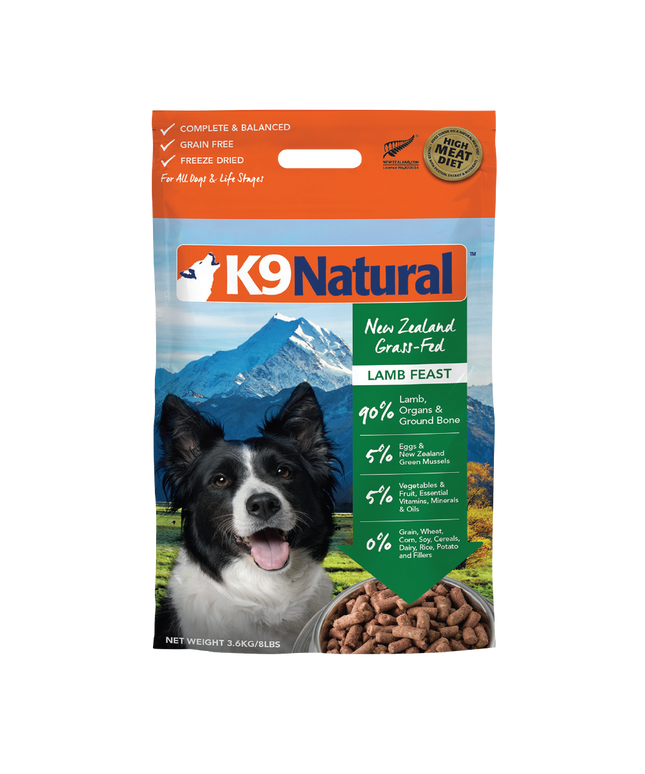 K9 Natural Lamb Feast Freeze-Dried Dog Food - 4 Sizes