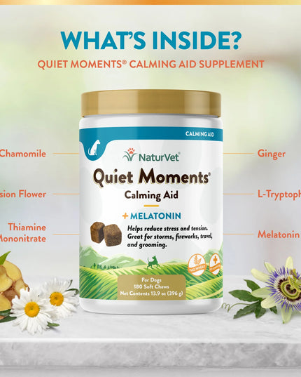 NaturVet Quiet Moments® 含褪黑激素的狗软糖 70ct