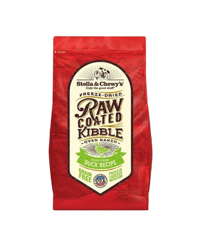 Stella & Chewy's Cage-Free Duck Raw Coated Kibble for Dog - 22lb