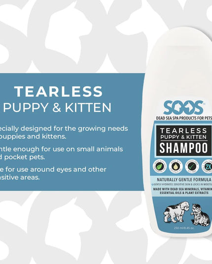 SOOS Natural Dead Sea Tearless Puppy & Kitten Pet Shampoo