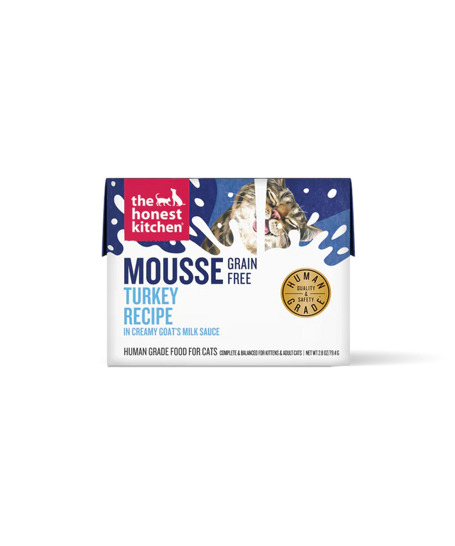 The Honest Kitchen Grain Free Turkey Mousse in Goat's Milk Cat Wet Food - 2.8oz/79.4g