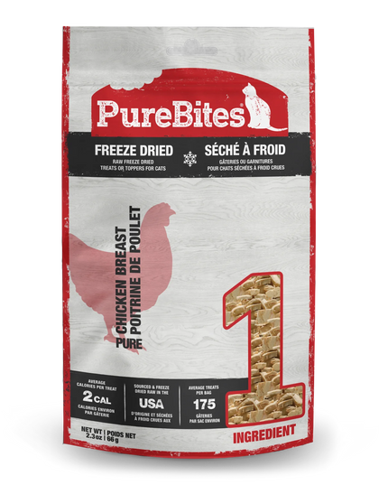 PureBites Freeze Dried Chicken Breast Cat Treats - 3 Sizes