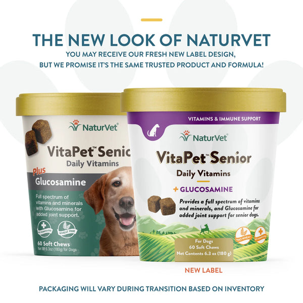 NaturVet VitaPet™ Senior Daily Vitamins plus Glucosamine Soft Chews