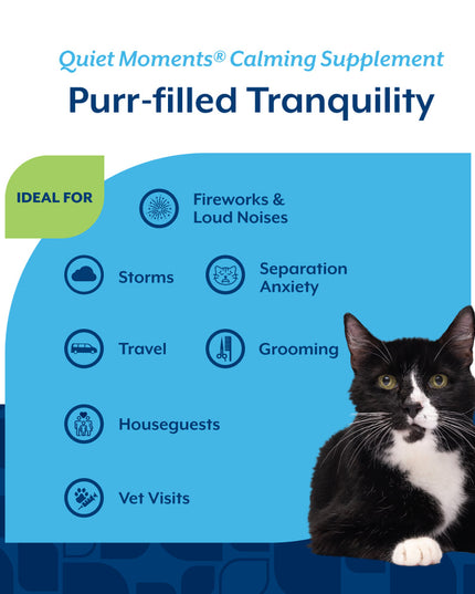 NaturVet Quiet Moments® Calming Soft Chews for Cats - 60 Soft Chews